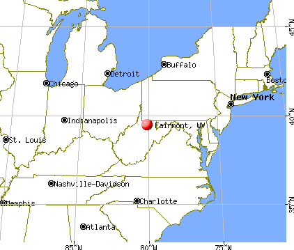 Fairmont, West Virginia map