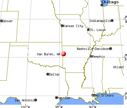 Van Buren, Arkansas map