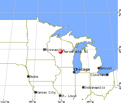 Marshfield, Wisconsin map