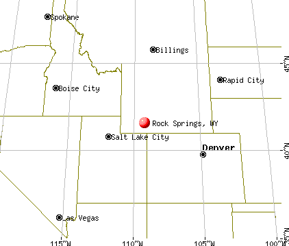 Rock Springs, Wyoming map