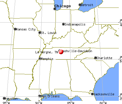 La Vergne, Tennessee map