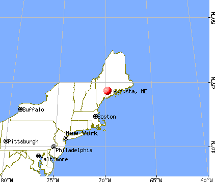 Augusta, Maine map