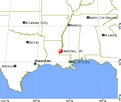 Natchez, Mississippi map