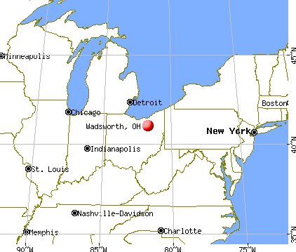 Wadsworth, Ohio map