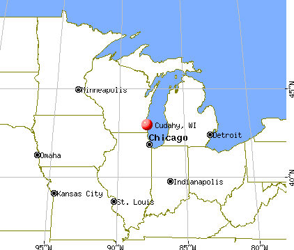 Cudahy, Wisconsin map