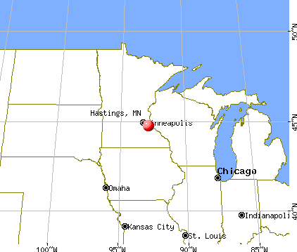 Hastings, Minnesota map
