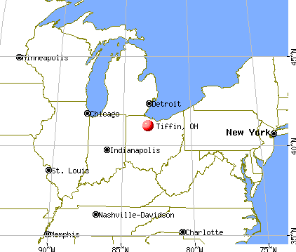 Tiffin, Ohio map
