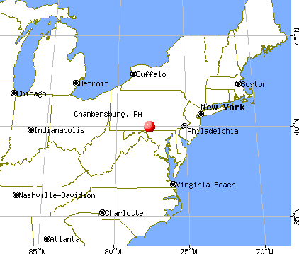 Chambersburg, Pennsylvania map