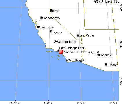 Santa Fe Springs, California map