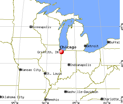 Griffith, Indiana map