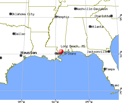 Long Beach, Mississippi map