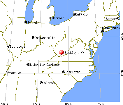 Beckley, West Virginia map