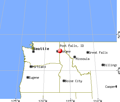 Post Falls, Idaho map