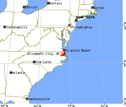 Elizabeth City, North Carolina map