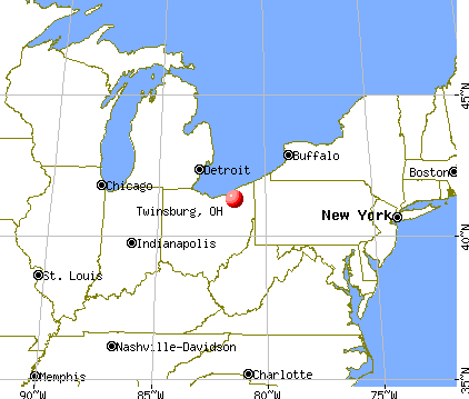 Twinsburg, Ohio map