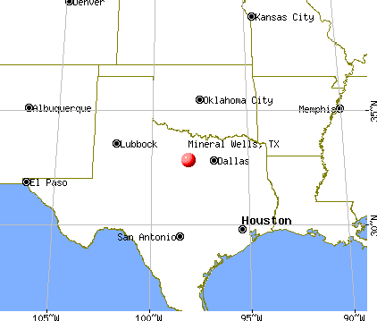 Mineral Wells, Texas map
