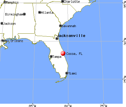 Cocoa, Florida map