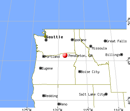 Pendleton, Oregon map