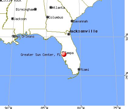 Greater Sun Center, Florida map