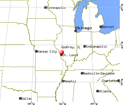 Godfrey, Illinois map