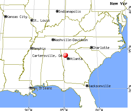 Cartersville, Georgia map