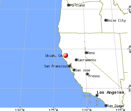 Ukiah, California map