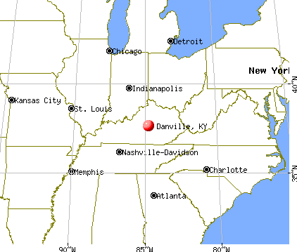Danville, Kentucky map