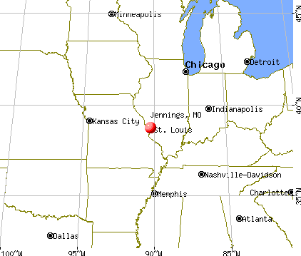 Jennings, Missouri map