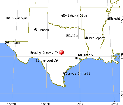 Brushy Creek, Texas map