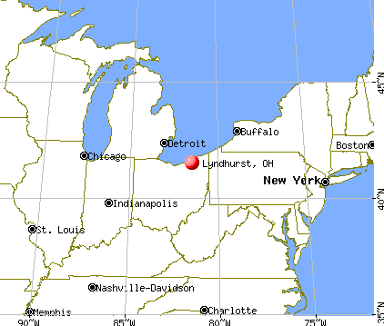 Lyndhurst, Ohio map