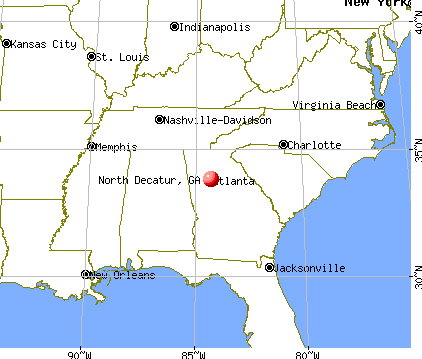 North Decatur, Georgia map