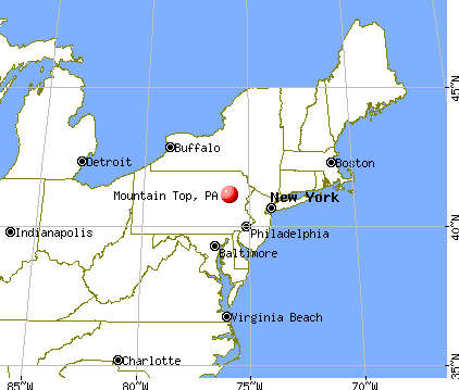 Mountain Top, Pennsylvania map