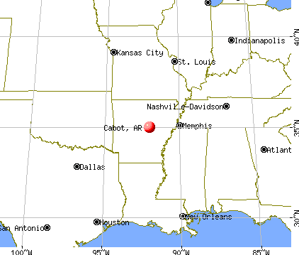 Cabot, Arkansas map