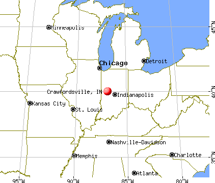 Crawfordsville, Indiana map