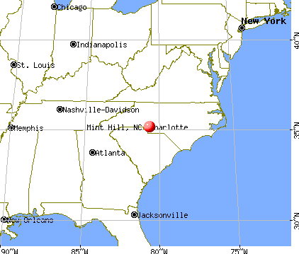 Mint Hill, North Carolina map