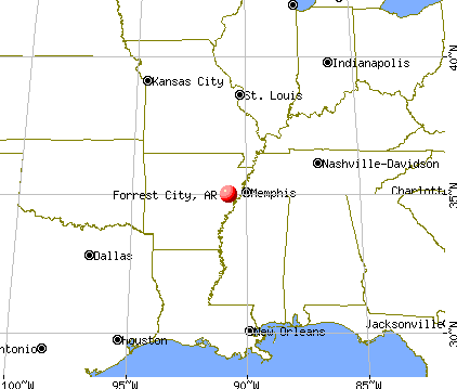 Forrest City, Arkansas map
