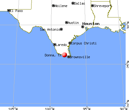 Donna, Texas map