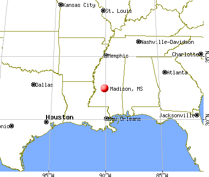 Madison, Mississippi map