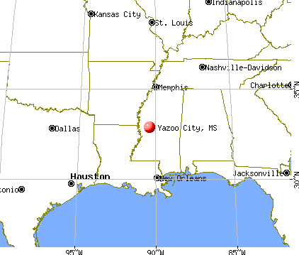 Yazoo City, Mississippi map