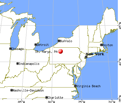 St. Marys, Pennsylvania map