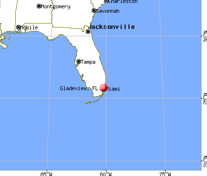 Gladeview, Florida map