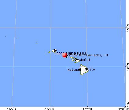 Schofield Barracks, Hawaii map