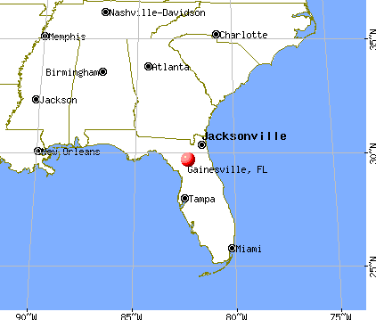 Gainesville, Florida map