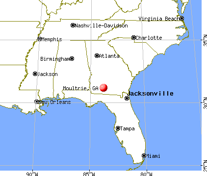 Moultrie, Georgia map