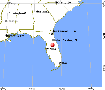 Winter Garden, Florida map