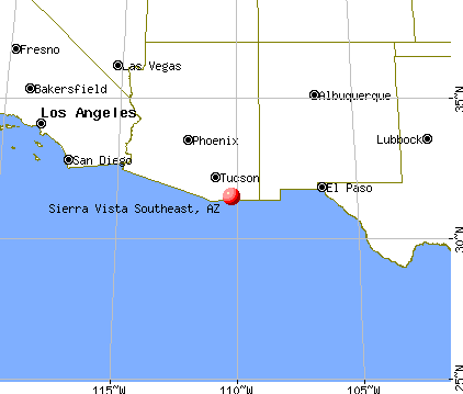 Sierra Vista Southeast, Arizona map