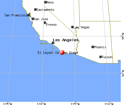 El Cajon, California map