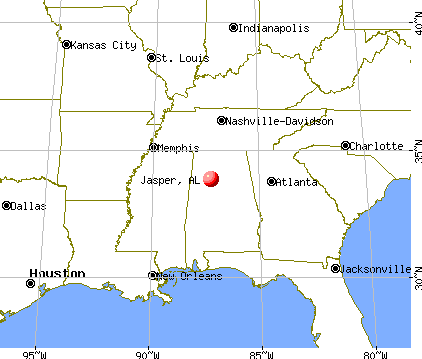 Jasper, Alabama map