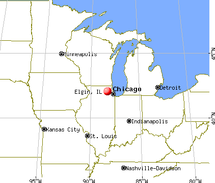 Elgin, Illinois map