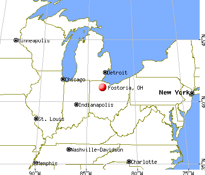 Fostoria, Ohio map